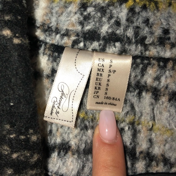 Warm Checkered Pea Coat - Picture 7 of 7